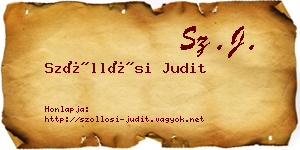 Szőllősi Judit névjegykártya
